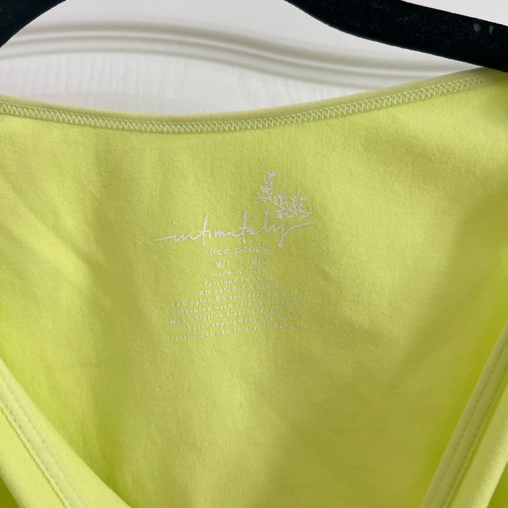Free People Intimate Kiwi Tank Top SZ M/L - Picture 2 of 3